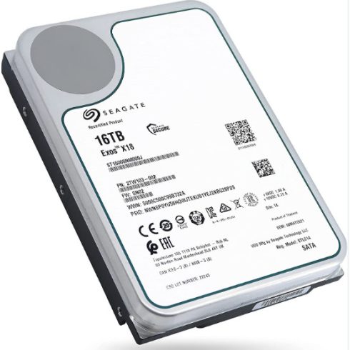 Seagate Exos X18 16TB 3.5" 256MB 7200rpm 6Gb/s 512e SATA Enterprise Hard Drive - Factory Recertified