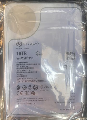 Seagate IronWolf Pro 18TB 3.5" 256MB 7200rpm 6Gb/s 512e SATA Hard Drive - Factory Recertified